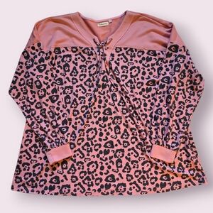 Southern Stitch Pink Leopard Print Top Size 3XL VERY CUTE🥰